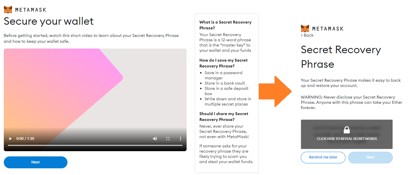 metamask setting recovery phrase