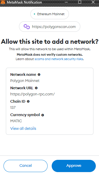 metamask notification