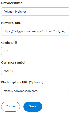 add polygon to metamask